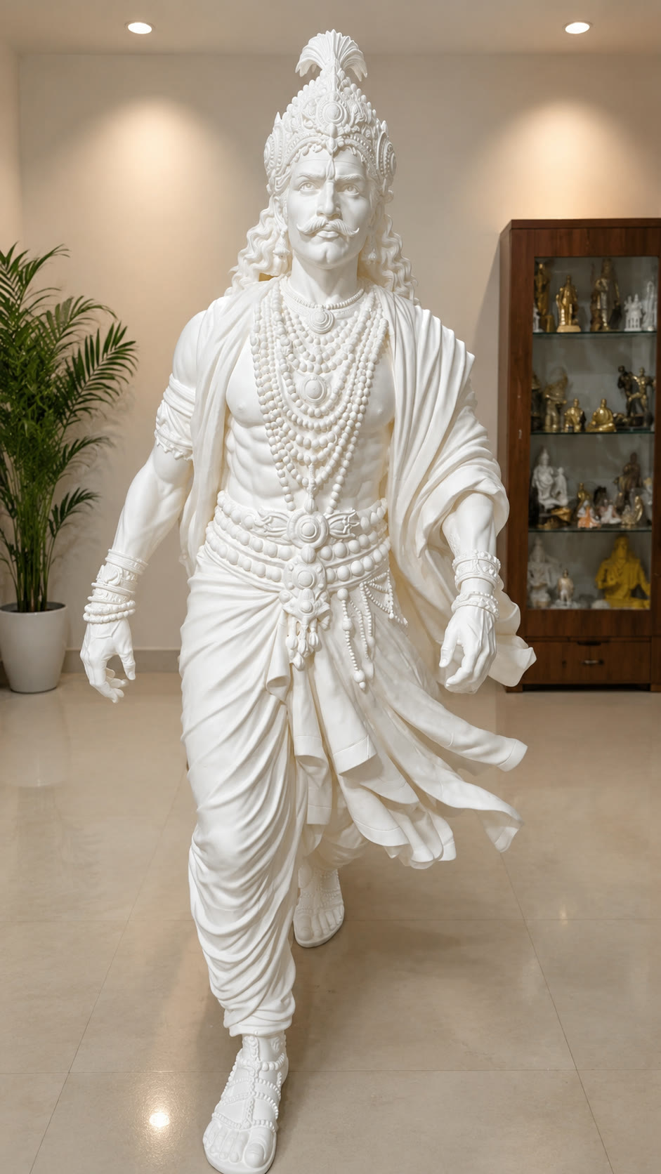 Large-format 3D printing for statues.